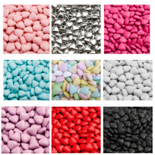 MINI HEART CHOCOLATE DRAGEES WEDDING/PARTY/CAKE DECORATION FAVOURS/ CHRISTENING