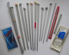 Vintage Knitting Needles 10prs + circular pins crochet hooks Aero Millward Robin