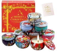 "9pcs Christmas Scented Candles Gift Set for Women – Soy Wax Aromatherapy Candle
