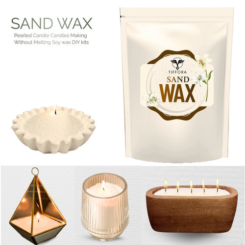 Candle sand wax natural - candle,