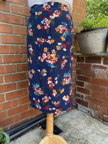 Y2k joules navy floral midi - y2k,