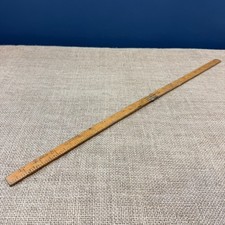 ANTIQUE VINTAGE WARRENTED 23" FOLDABLE BOXWOOD & BRASS RULE RULER