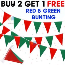 Christmas Bunting Banner Red