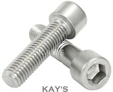 M8 8mm CAP SCREWS HEXAGON SOCKET ALLEN KEY BOLTS A4 MARINE GRADE STAINLESS STEEL
