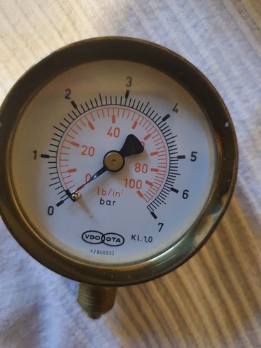 Vdo ota brass pressure gauge - vdo,