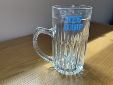 Vintage KEG HARP Half Pint Lager Beer Glass Mug  Crown Mark 478