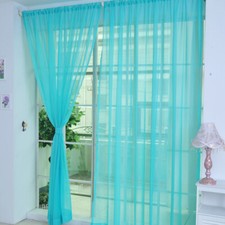 Living Room Curtain Decorative Door Drape Panel Sheer Voile Accessories