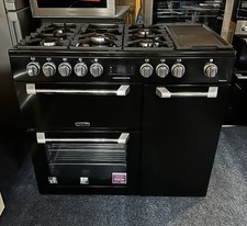 Leisure PR100F530K 100cm wide Dual Fuel Range Cooker with Gas Hob - Black