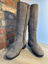 Morlands Women's Real Shipskin Boots Size 5 Brown Suede