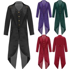 UK Kids Boys Girls Halloween Costume Vintage Tailcoat Jacket Frock Coat Dress Up