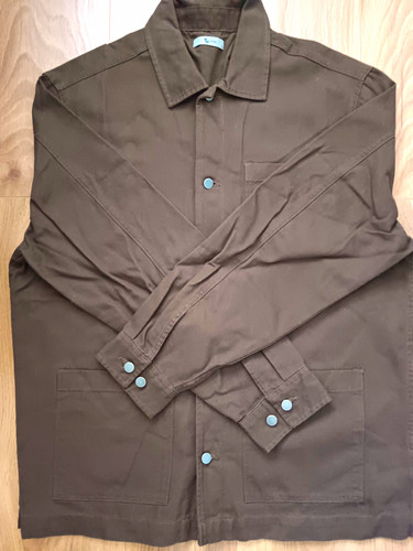 Man brown cotton canvas - brown,