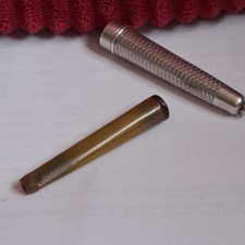 Antique Sterling Silver Cheroot Holder Case Hallmark  with cheroot