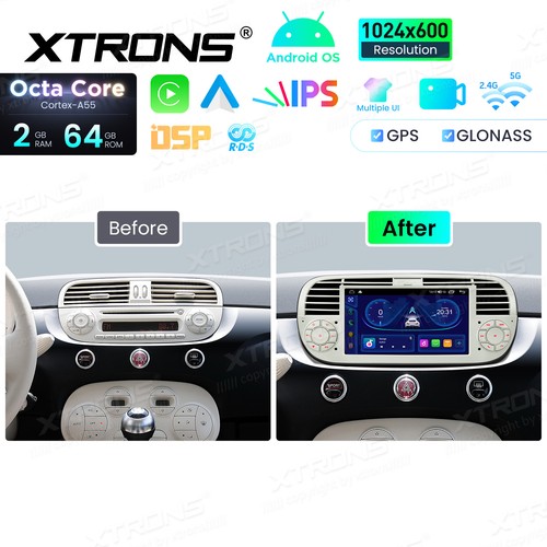 Xtrons for fiat 500 - 7",