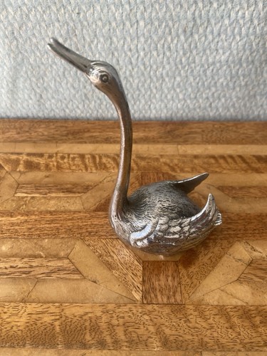 Vintage silver plated - silver, swan