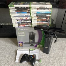 Boxed Big Bundle 250gb Xbox 360 Kinect Edition Slim & 30 Games Fully Working ⭐️