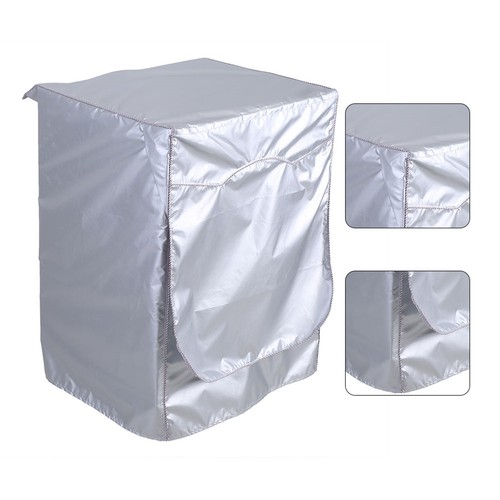 Silver washing machine - washing,