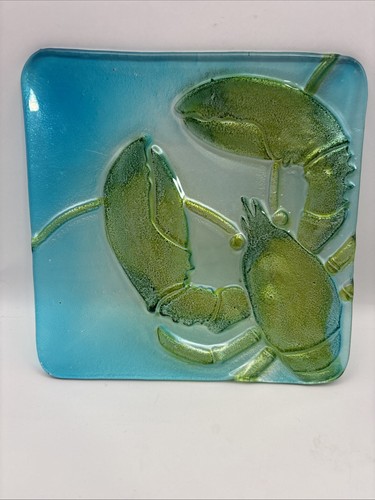 Fused glass decorative plate - glass,