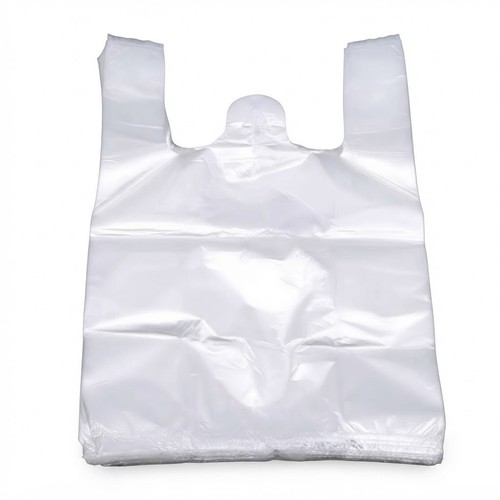 100 white plastic shopping - ,