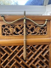 Antique Vintage Brass Rotating BARRISTER WIG & GOWN Hanger Hooks