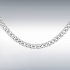 Platinum Curb Chain - Necklace