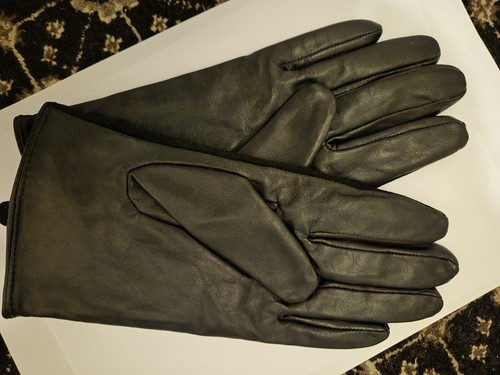 Ladies leather suede gloves - leather/suede,