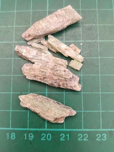 Light green kyanite crystals - light,