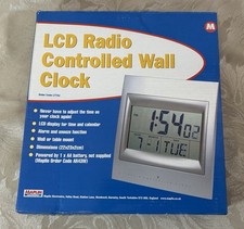 Maplin - LCD Radio Controlled Wall Clock - Digital Display - Calendar - NEW