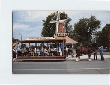Postcard dutch street trolley - street,