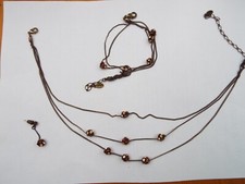 Pilgrim Danish Design Vintage Costume Jewellery Set Necklace 43cm Bracelet 20cm