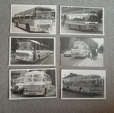 Vintage Bus coach photos x 6 -