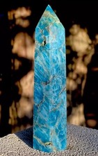 Blue Apatite Crystal Tower Beautiful High Quality 85mm Obelisk Stone Point 85mm
