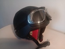 Retro Black Leather Open Face
