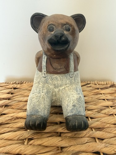 Carved wooden bear - wooden, in