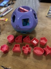 Tupperware Vintage Shape O Ball Shape Sorter Rare Purple & Turquoise Complete