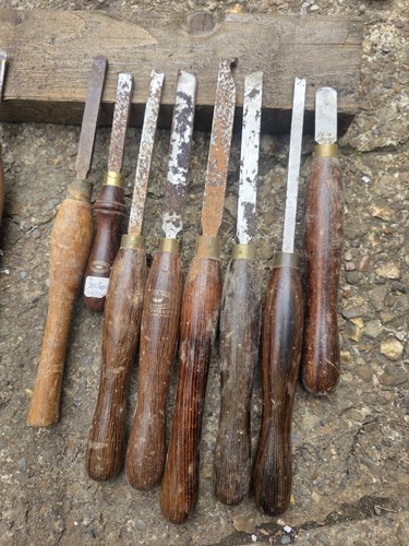 Vintage original wood chisel - vintage,