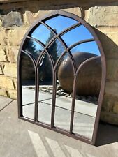 Arched Garden Wall Mounted Hanging Mirror Outdoor Indoor Gift Decorative