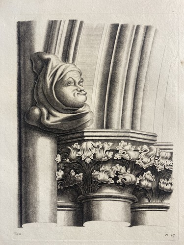 Antique print engraving