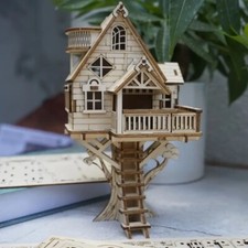 Wooden tree forest house - forest, 3d