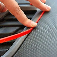 5m Car Interior Decor Red Point Edge Gap Door Panel Molding Line Accessories -