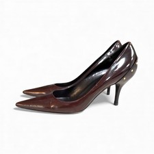 GUCCI Dark Brown Leather Gold