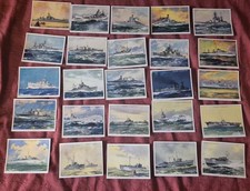 Set of 25 John Player and Sons British Naval Craft Cigarette Cards