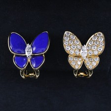 Van Cleef & Arpels De Papillon Earrings VCARP3DO00 K18 Yellow Gold x Diamond Lap