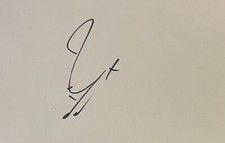 Hand signed white card of SIMON NEIL, BIFFY CLYRO, MUSIC  autograph