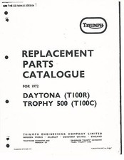 Triumph parts manual book - parts, 1972