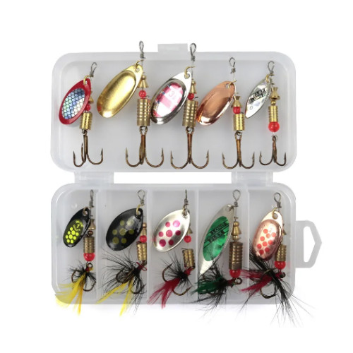10pcs spinners fishing - 10pcs, lures
