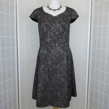 Pepperberry Dress UK 18 Really Curvy Black Blush Floral Lace Sweetheart Party