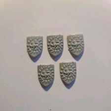 Empire Shields X5 Plastic Citadel GW 1990s Warhammer WFB Fighter Knight OOP Bits