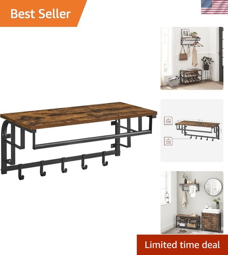 Sturdy rustic coat rack with - sturdy,