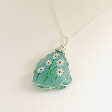 Hand painted English sea glass