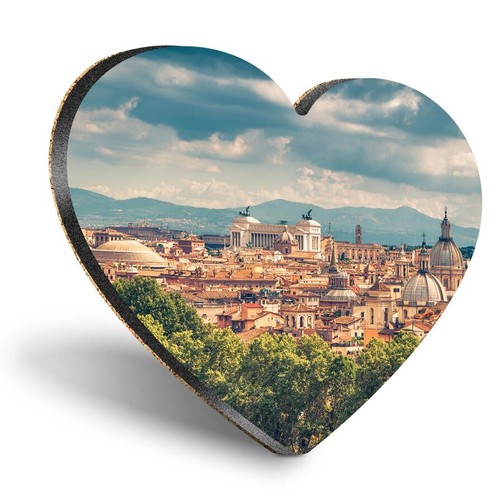 Heart mdf coaster - heart, city